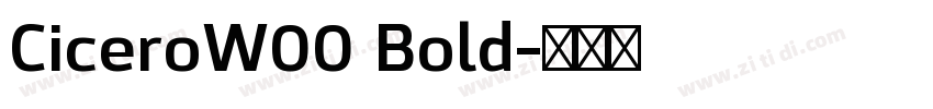 CiceroW00 Bold字体转换